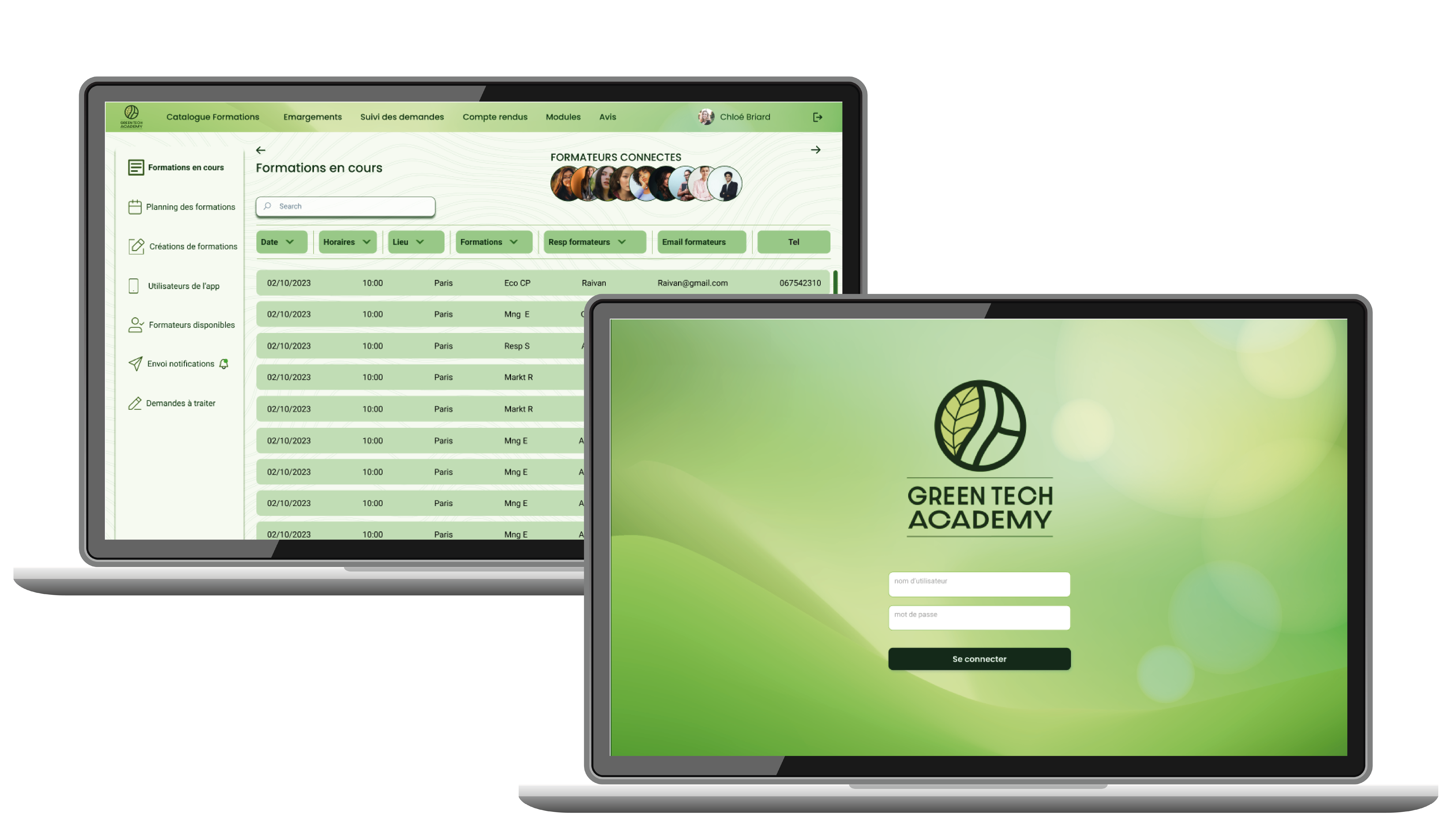 Green -tech-academy- projet-application-desktop